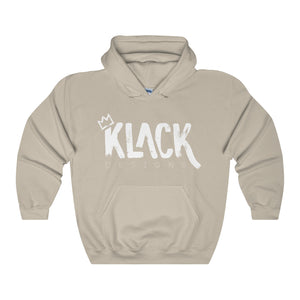 KLACK (white) LOGO Heavy Blend Hooded Sweatshirt